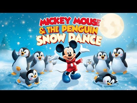 🐧 The Penguin Snow Dance with Mickey Mouse | Winter Song for Children"