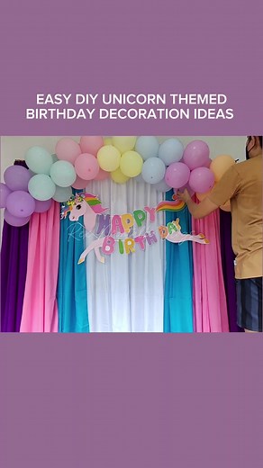 Simple DIY Unicorn-Themed Birthday Decoration Ideas