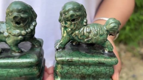 Pair Beijing Lions Fu Foo Dogs Lion Statues Ceramic Chinese Feng Shui Decor Prosperity Home Office Sculpture Gift House Warming Decor Gifts - Etsy