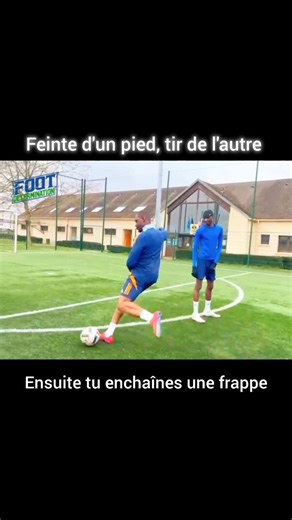 A feint with one foot, a shot with the other
