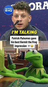 2.5M views · 10K reactions | At last year’s Super Bowl Media Night, Patrick Mahomes was asked to give his best Kermit the Frog impression  | Kansas City Chiefs on CBS Sports | Facebook