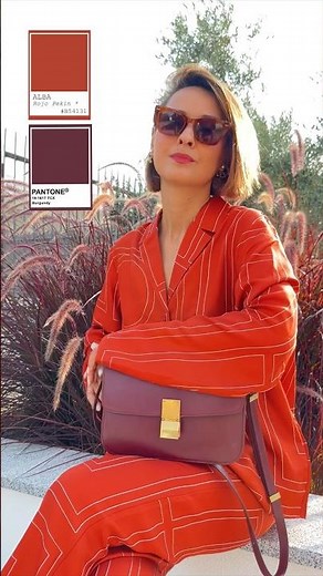 Burgundy and burnt orange - the best color combination for late August | #FashionShorts