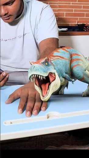 T-Rex dinosaur attack prank