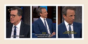 Stephen Colbert and Seth Meyers nail what it's like to have an eldest daughter