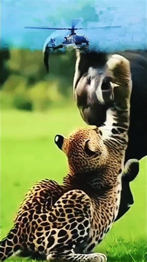 ‎"Ox Turns Predator: Lion in Danger! ⚡"#shorts