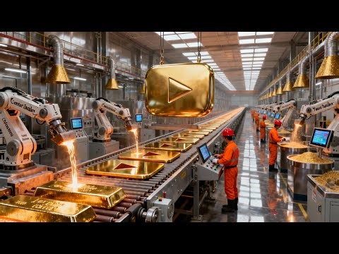 Inside a Youtube Gold Button Factory: How The Process of Making a Youtube Gold Button (Full Process)