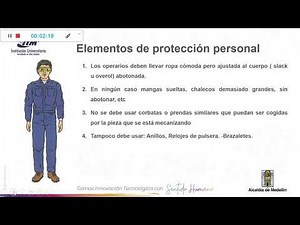 Elementos de protección personal trabajos en torno y fresadora