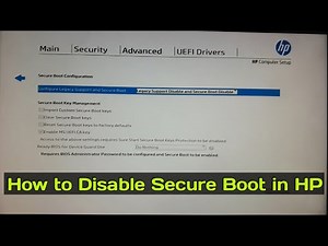 How to Disable Secure Boot in HP Laptop