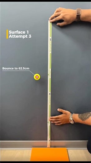Vertical Ball Rebound Test on Wood Surface