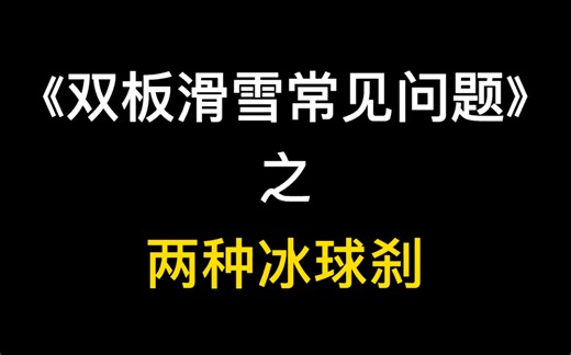 《双板滑雪常见问题》之 两种冰球刹
