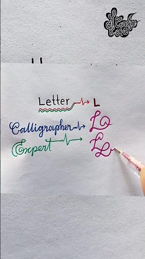 How to write stylish in calligraphy | 'L' letter | Cursive handwriting style