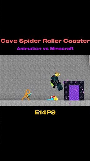 Cave Spider Roller Coaster E14P9 | Animation vs Minecraft | #minecraft #animation @alanbecker⁩