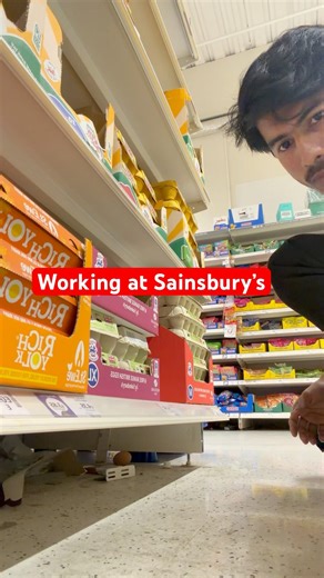 Working as a retail assistant at Sainsbury’s.