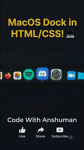 Build a macOS Dock with HTML, CSS & JS! 💻