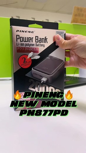 Pineng PN877PD 20000mAh 65w Power Bank with Fast Charging