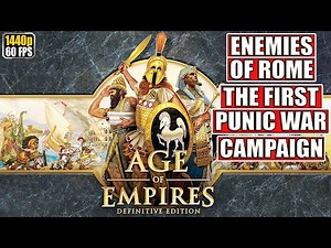 Age of Empires 1 Full Gameplay Walkthrough [Enemies of Rome & The First Punic War Campaign Longplay]