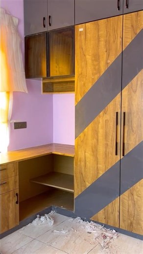 Modern Wooden Wardrobe Design | Stylish Study Setup with Storage | Latest Bedroom Interior 2026