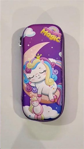 Cute Purple Unicorn Pencil Case For School Girls #pencilbox #stationery #backtoschool #filling #asmr