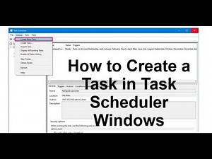 How to Create a Task in Task Scheduler Windows