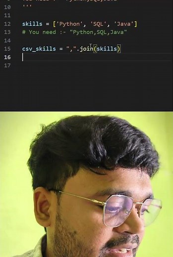 Convert Python List to Comma-Separated String WITHOUT Loop! 🔥 | Python Tips & Tricks