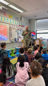 Happy Veterans Day! Today we honor and thank all who have served and continue to serve our country. 🇺🇸 We celebrated and honored our heroes yesterday as service members visited classrooms to read and share stories with students. ❤️🤍💙 #smallschoolbigheart #veteransday #ourfcps #columbiaes | Columbia Elementary School