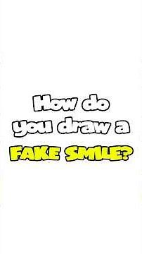 How do you draw a FAKE SMILE? (without needing to write it across the character's eyes)