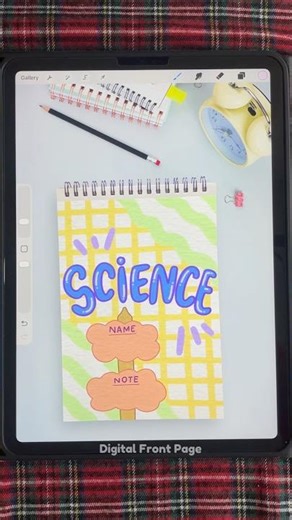 Science Notebook Cover — Simple, Fresh & Modern 🔬✨ #ScienceNotes #DigitalDesign #Procreate