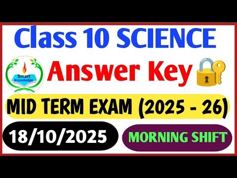 Class 10 science answer key 2025-26(Morning shift)science paper solution 2025/midterm exam2025