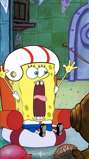 patrick tells spongebob how to dress like a football super-fan! 🏈 #shorts