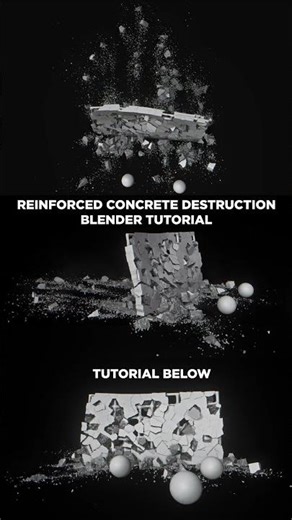 Rebar deformation blender tutorial #shorts #blender #rbdlab #destruction #blendertutorial