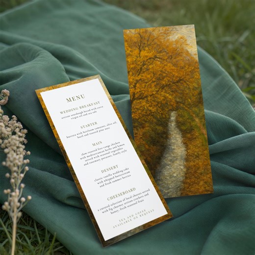 Wedding Menu Template: Autumn Fine Art Menu (canva Editable, Digital Download) - Etsy