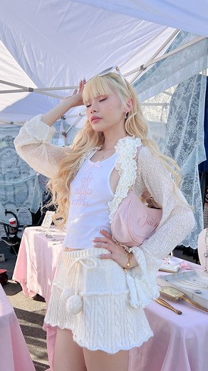 Mei Yan | a fit is never complete without a friend!! my sweet piano lovers rise up 🗣️💕🎀🐏 first ever coachella fit check done!! ✔️ jewelery... | Instagram