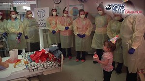 HOKEY POKEY QUEEN: Madison was discharged on her fourth birthday from HSHS St. John's Hospital after a full recovery from three trach infections and three viruses, as reported by #WorldNewsTonight last Friday. Catch a glimpse of Madison doing one last hokey pokey dance with the staff that day. | ABC World News Tonight with David Muir