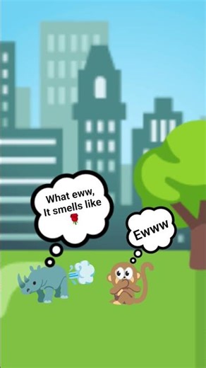 Rhino's Fart 🤣||#funny #comedy #rhino #monkey #fart #rhinoandmonkey #lol #cringe||@Ayro Shorts