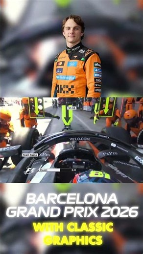 Oscar Piastri's ⚡️🏎️ 2.1s PIT STOP | 2026 Barcelona Grand Prix with Classic Graphics #f1