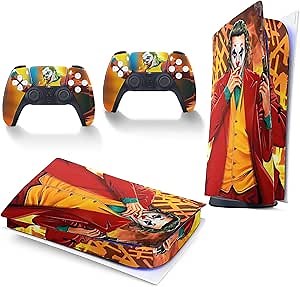 Skins Standard for PS5 Digital Version Console and Controller Anime Wrap,Compatible with Playstation 5,Easy to Paste Style I