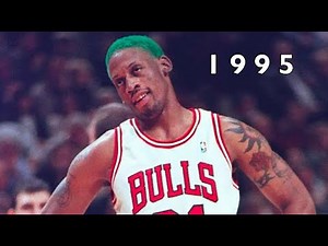 Green Haired Dennis Rodman 1995 Chicago Bulls Heated Moments