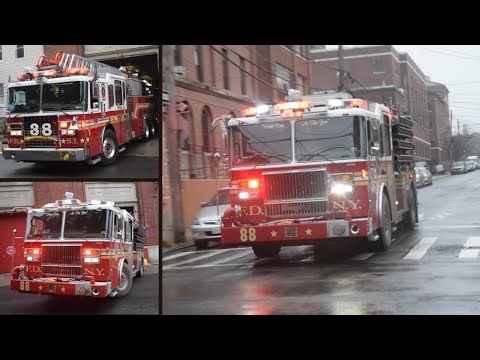 [AIRHORN!] FDNY Engine 88 & Ladder 38 respond to multiple separate runs