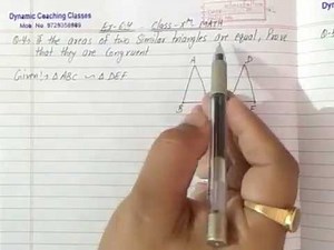 Ex 6.4, Q 4, Ch-Triangles, Class 10th Math