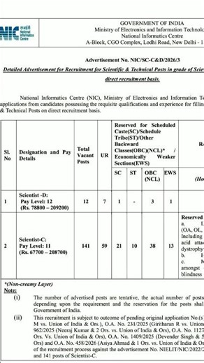 Central Government Job Vacancies in Information Technology 2026.... #tripurajob #JobTripura #Tripura