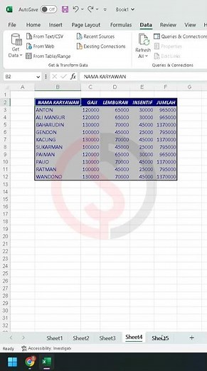 Shortcut Excel Auto Format Tabel