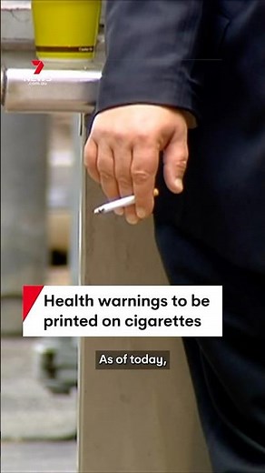 Health warnings to be printed on individual cigarettes to encourage smokers to quit