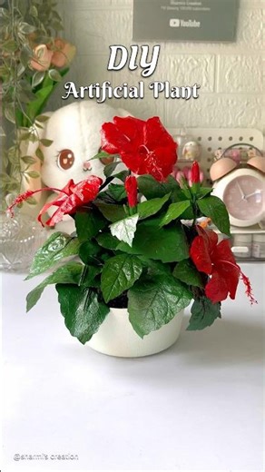 DIY artificial plant #shorts #viralshorts #artificialplants #handmade #craftideas