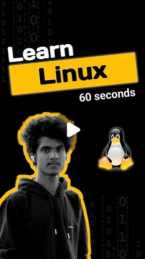 Dinesh on Instagram: "Learn Linux in 60seconds 🧑‍💻 #linux #programming #hacking #ubuntu #kali #os #codewithdinesh"