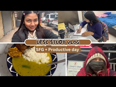 UPSC Study Vlog | SFG Test Day | Daily Test & Library Study Routine | UPSC Preparation 💯