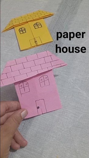 how to make a house with paper easy/paper house making easy/diy house with paper/paper house crafts.