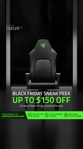 38K views | Make the upgrade with $150 OFF Iskur V2. Get pro comfort with an advanced 6D lumbar support system built for the grind. | Razer | Facebook