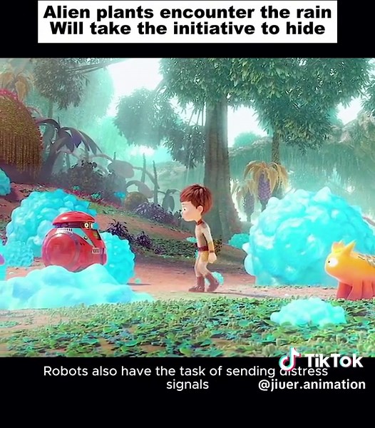 Alien plants will take the initiative to hide after encountering rain#tiktok #animecommentary