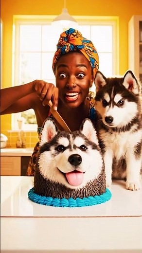 ¡Cortar un pastel con forma de beagle dormido sale mal! 🍰😳 ¡El perro de verdad se asusta muchísimo!