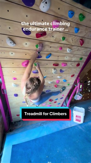 One of my favorite machines for training through the winter season — I’ve been using this @Escape Climbing set of holds on my Treadwall to get back to some steady endurance training. What I like about it is that it’s like a treadmill for climbers — with speed adjustments and plenty of space for a range of routes. I typically keep 6-8 color coded routes up at a time. Depending the focus of my workout, I either do quick interval sets or longer easier climbs with the focus of hanging on as long as 